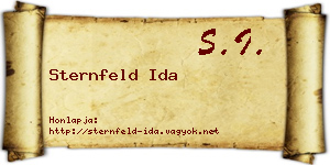 Sternfeld Ida névjegykártya
