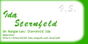 ida sternfeld business card